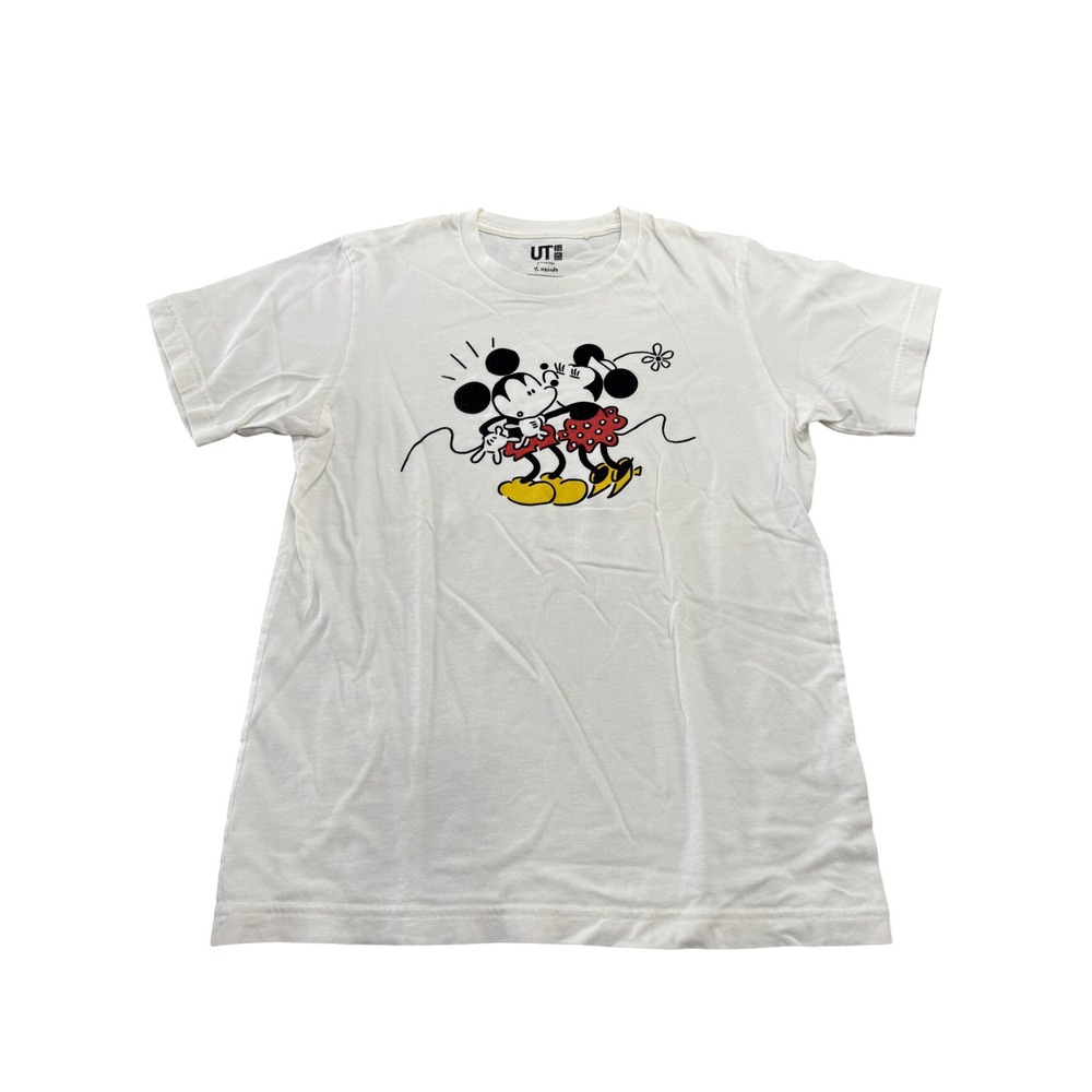 Uniqlo UT Disney Yu Nagaba Mickey Minnie Mouse White Graphic T-Shirt Small